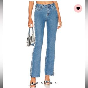 Superdown- Valentina Rhinestone Jean in Medium Wash- SIZE 26 WOMENS